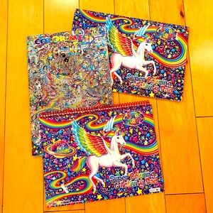 Lot if 3 Lisa Frank coloring books and poster book